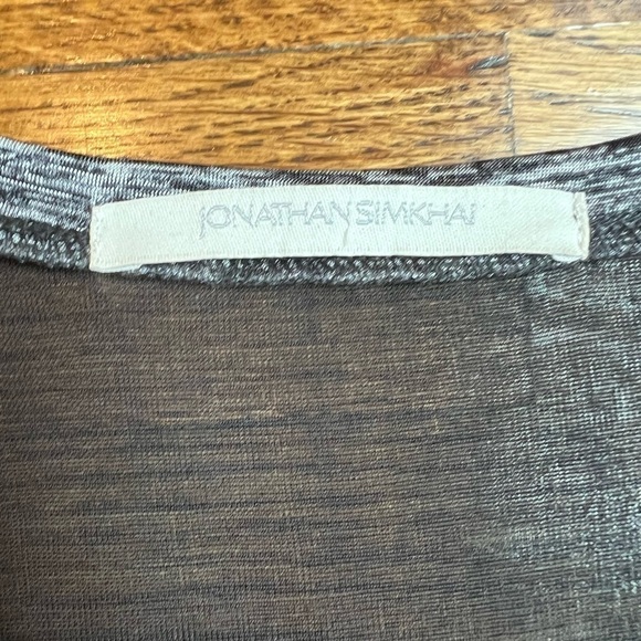 JONATHAN SIMKHAI Black & white heathered tank sheer netting maxi dress size S - Picture 6 of 9